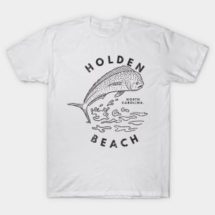 Holden Beach, NC Summertime Vacationing Mahi Mahi Big Head Fish T-Shirt
